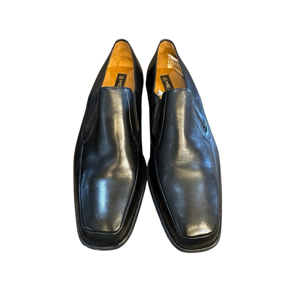 New Mezlan Mayfield Black Slip On Loafer‎ Size 11.5W Leather